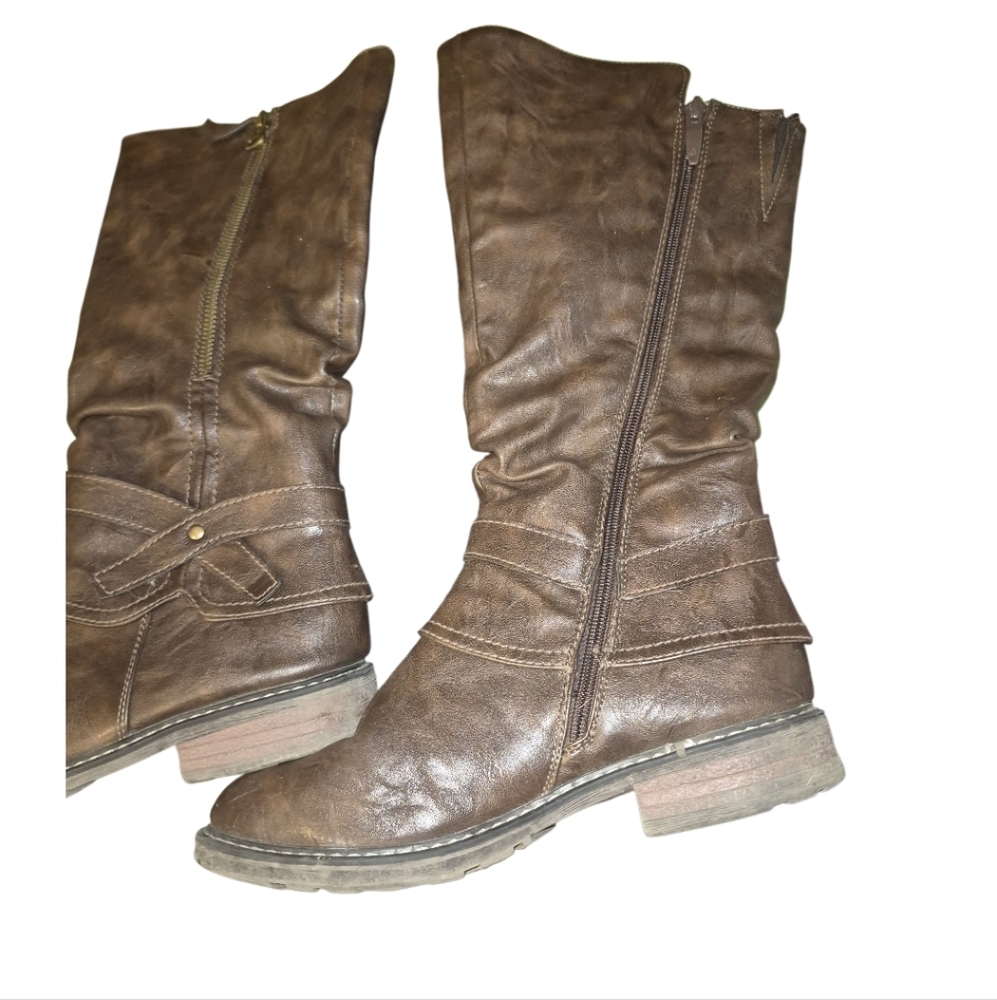 Patrizia Stylish Brown Heeled Boots for Women - Picture 5 of 5